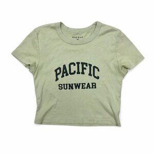 Pacsun Light Green Baby T-Shirt Crop‎ Top